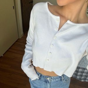 Cropped button up sweater/cardigan